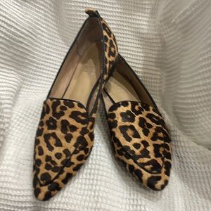 EUC Franco Sarto leopard loafers